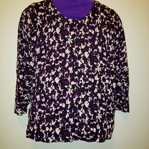 Amber Sun Purple and White Silk Cardigan